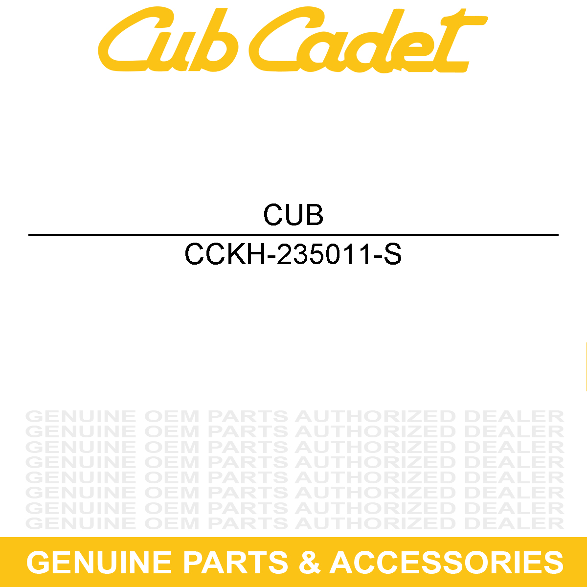 CUB CADET KH-235011-S Spring Retainer