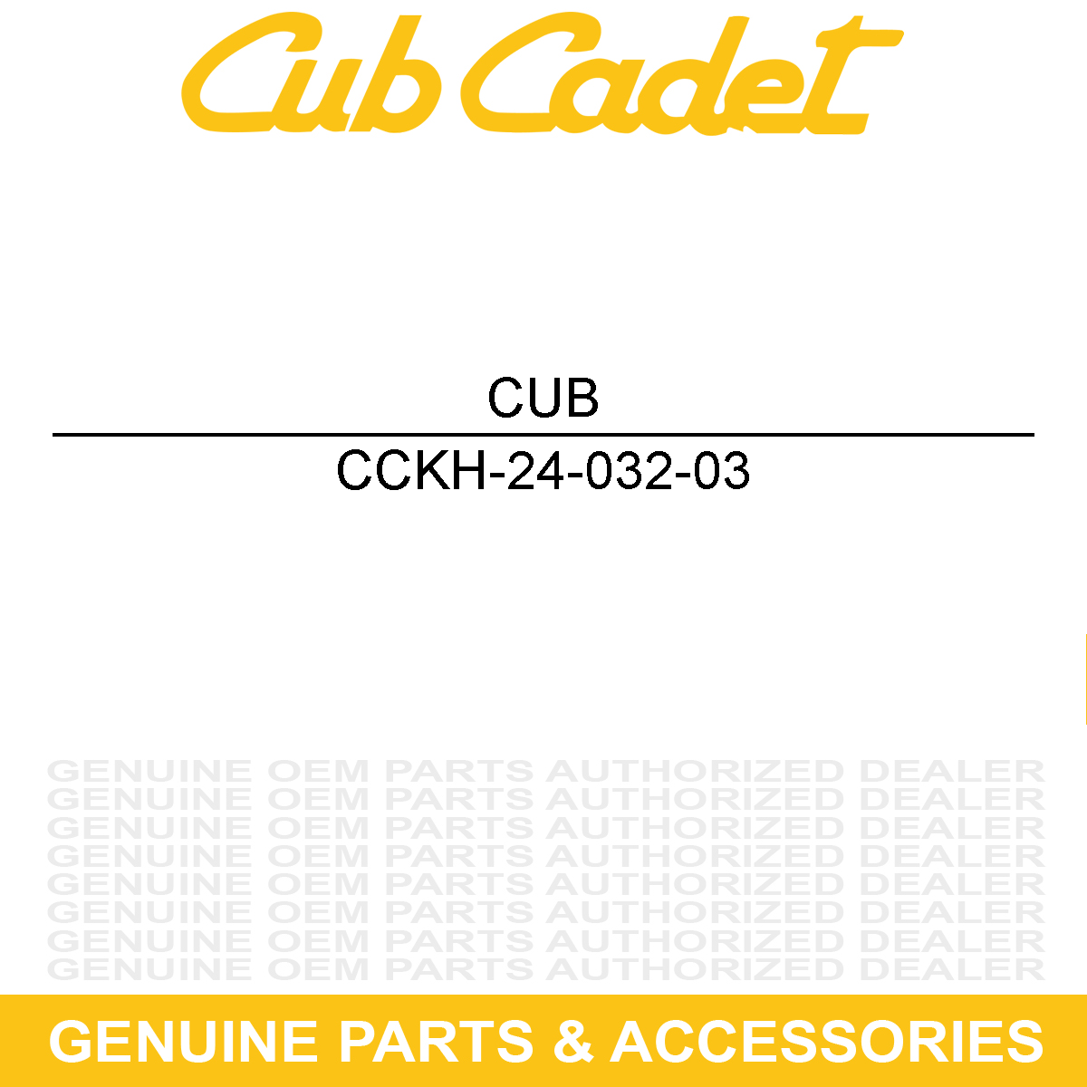 CUB CADET KH-24-032-03 Air Intake Insert Seal