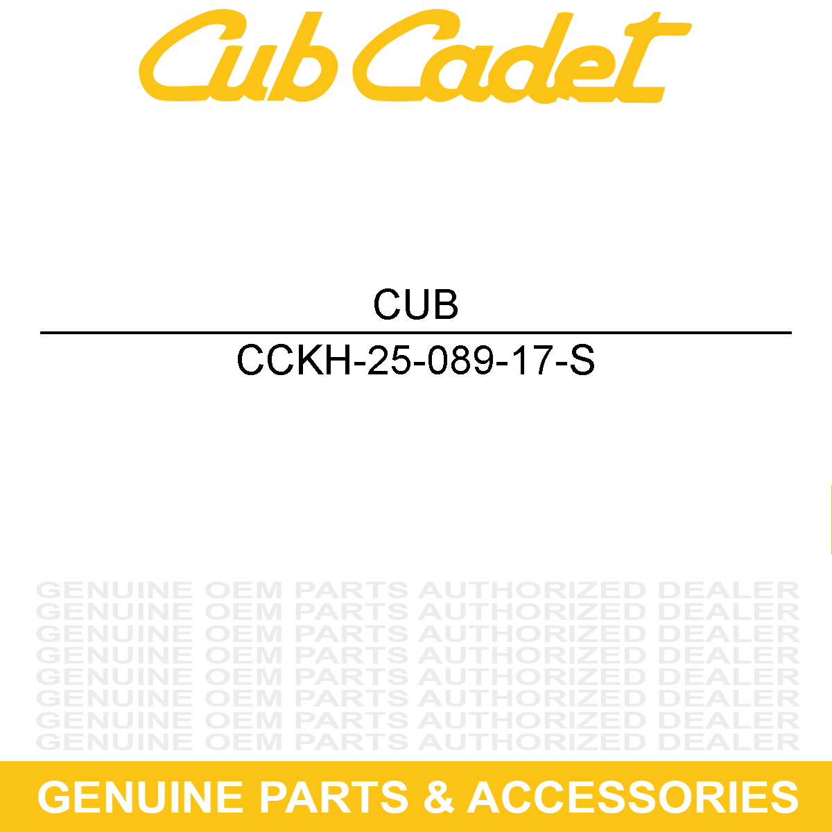 CUB CADET KH-25-089-17-S SPRING-VALVE