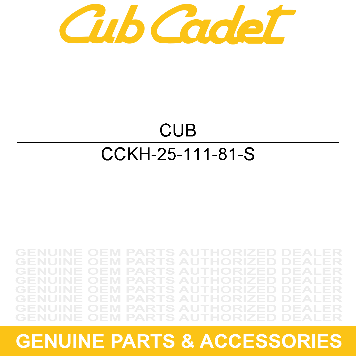 CUB CADET KH-25-111-81-S Low Permeation Fuel Hose 24"