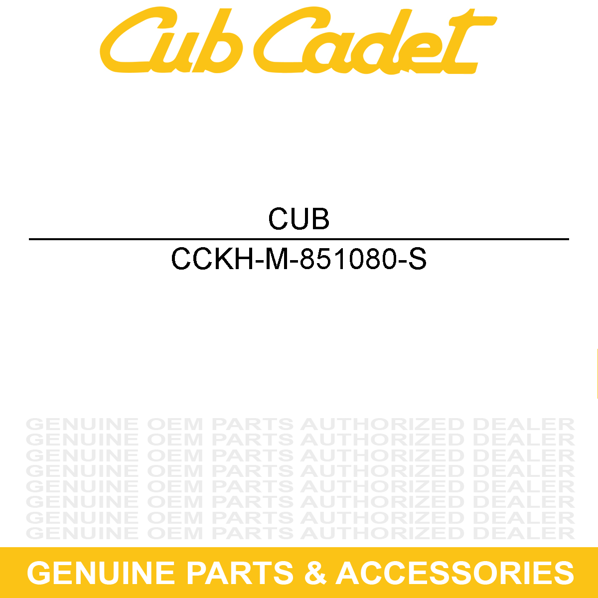 CUB CADET KH-M-851080-S Hex Screw Flange