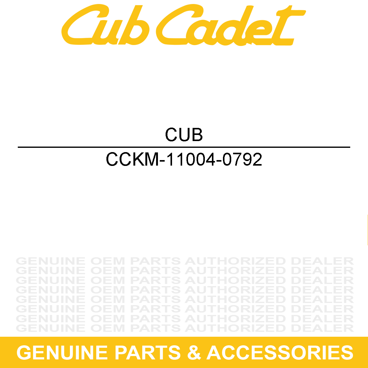 CUB CADET KM-11004-0792 GASKET-HEAD