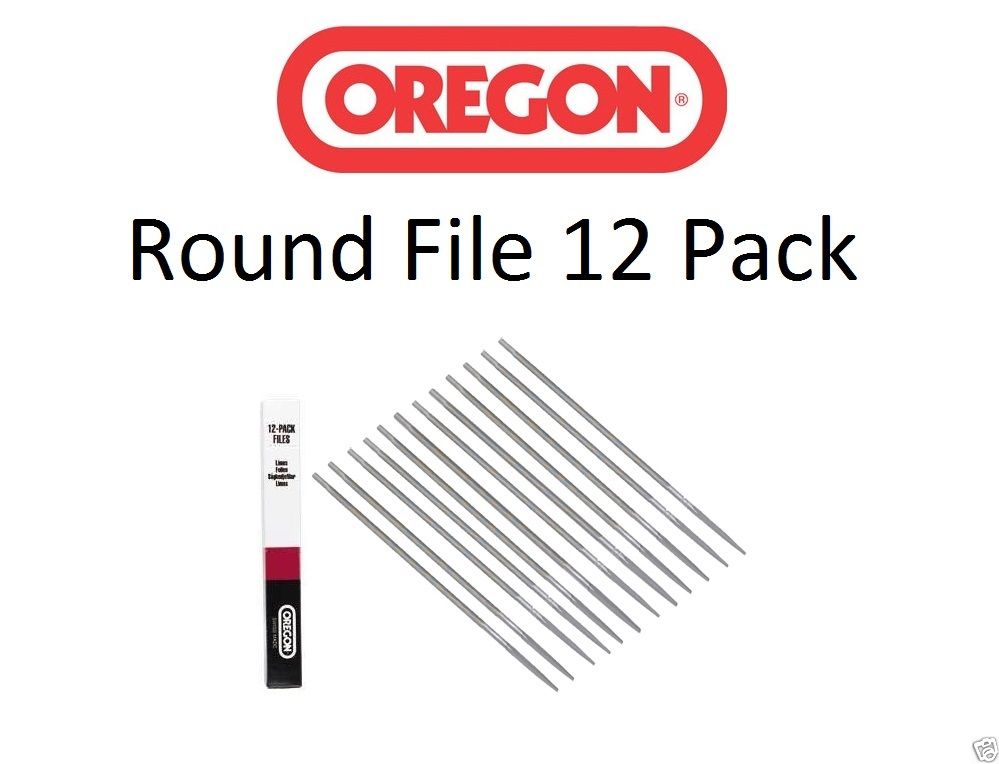 12 Pack Oregon 70503 Double Cut Chainsaw Round Files 3/16″ 4.8mm 8″