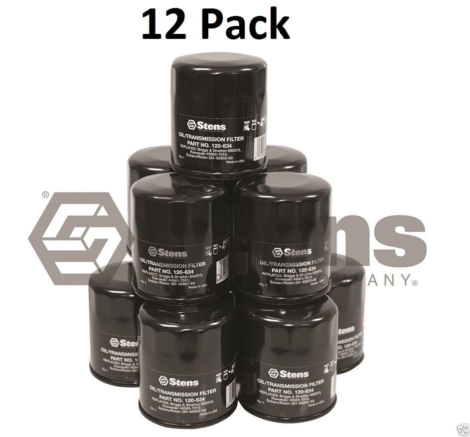 12 Pack Stens 120-990 Oil Filter for Onan 122-0737 122-0737-03 Woods 72859