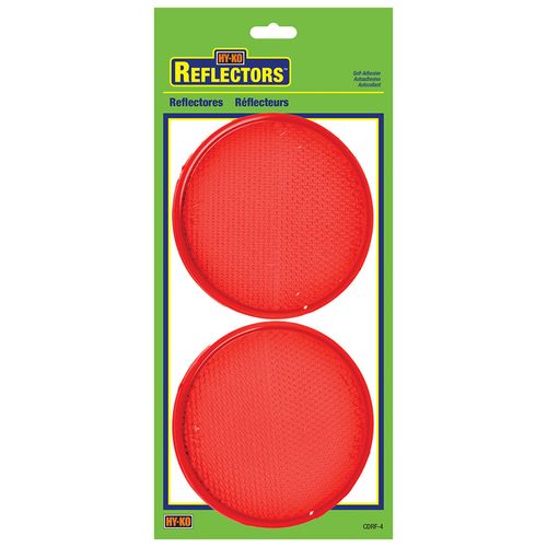 Red Press On Reflectors, 3 In.
