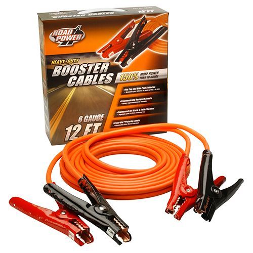 Booster Cables, 6 Gauge, 12 Ft.
