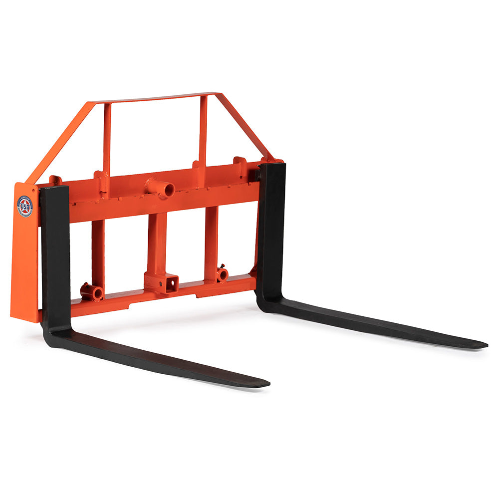 Scratch and Dent, USA Made Standard Series Pallet Fork Frame Attachment | 48" Pallet Fork Blades