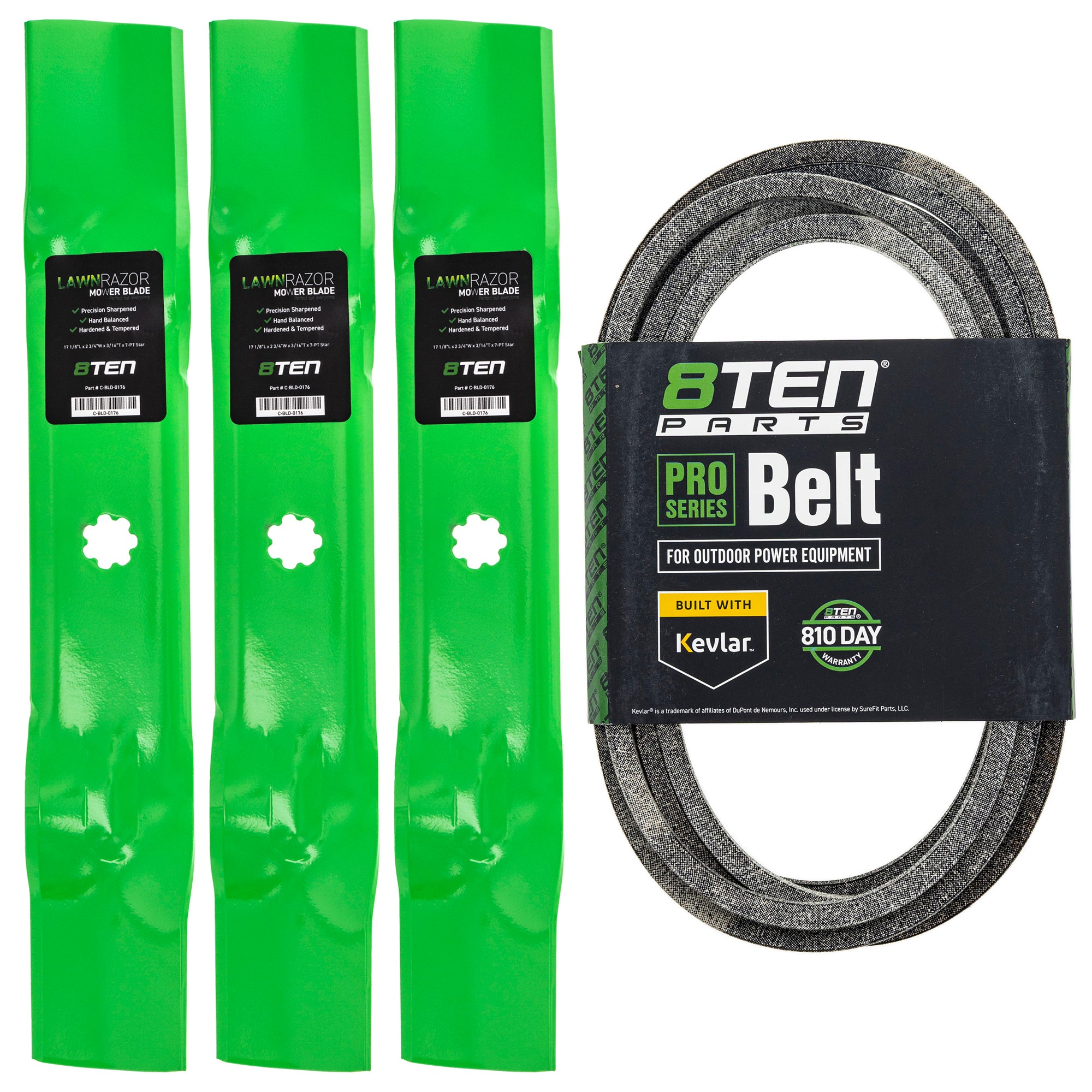 Mower Blades & Deck Belt Kit For John Deere MK1007768