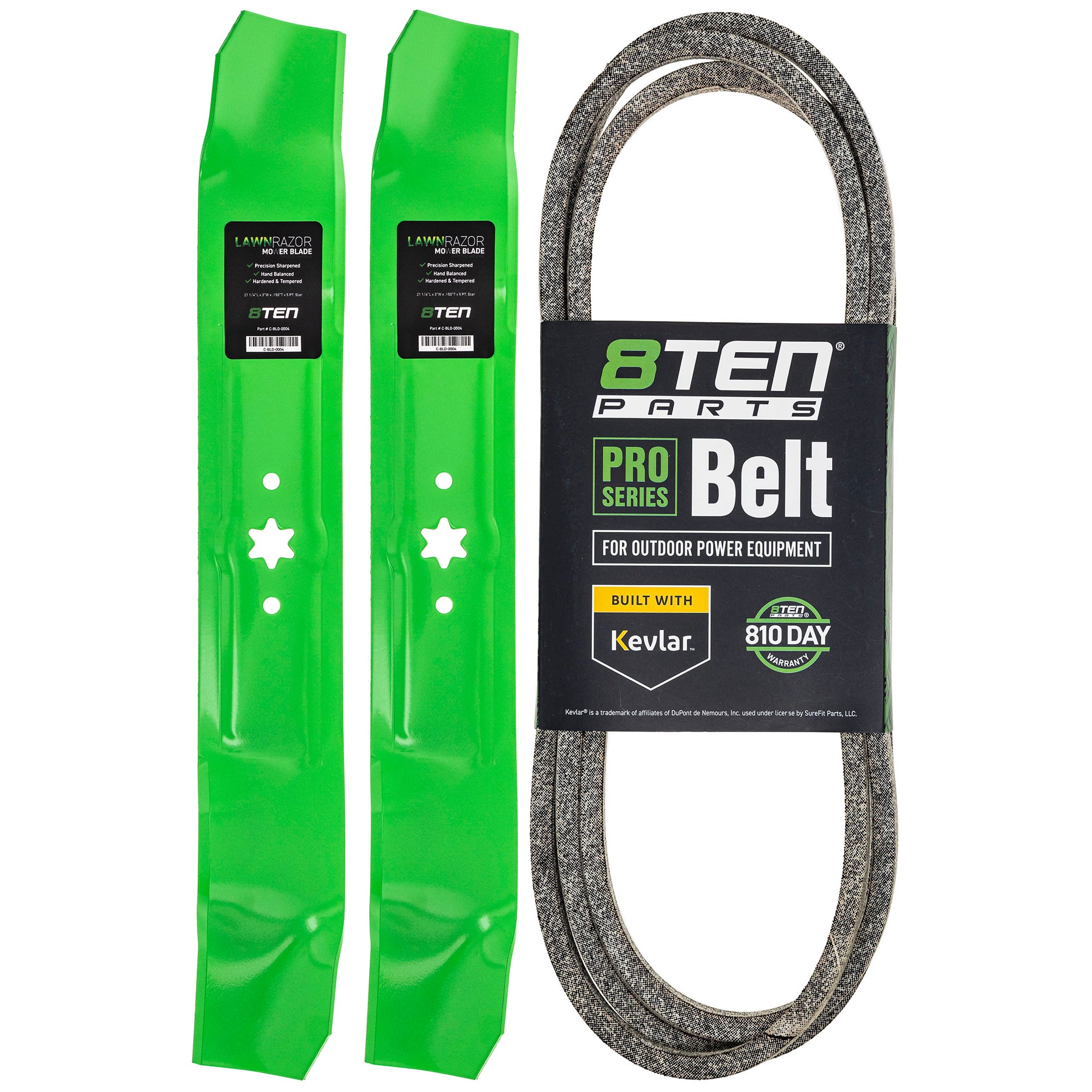 Mower Blades & Deck Belt Kit For Troy-Bilt Craftsman Yard-Machines MK1007799