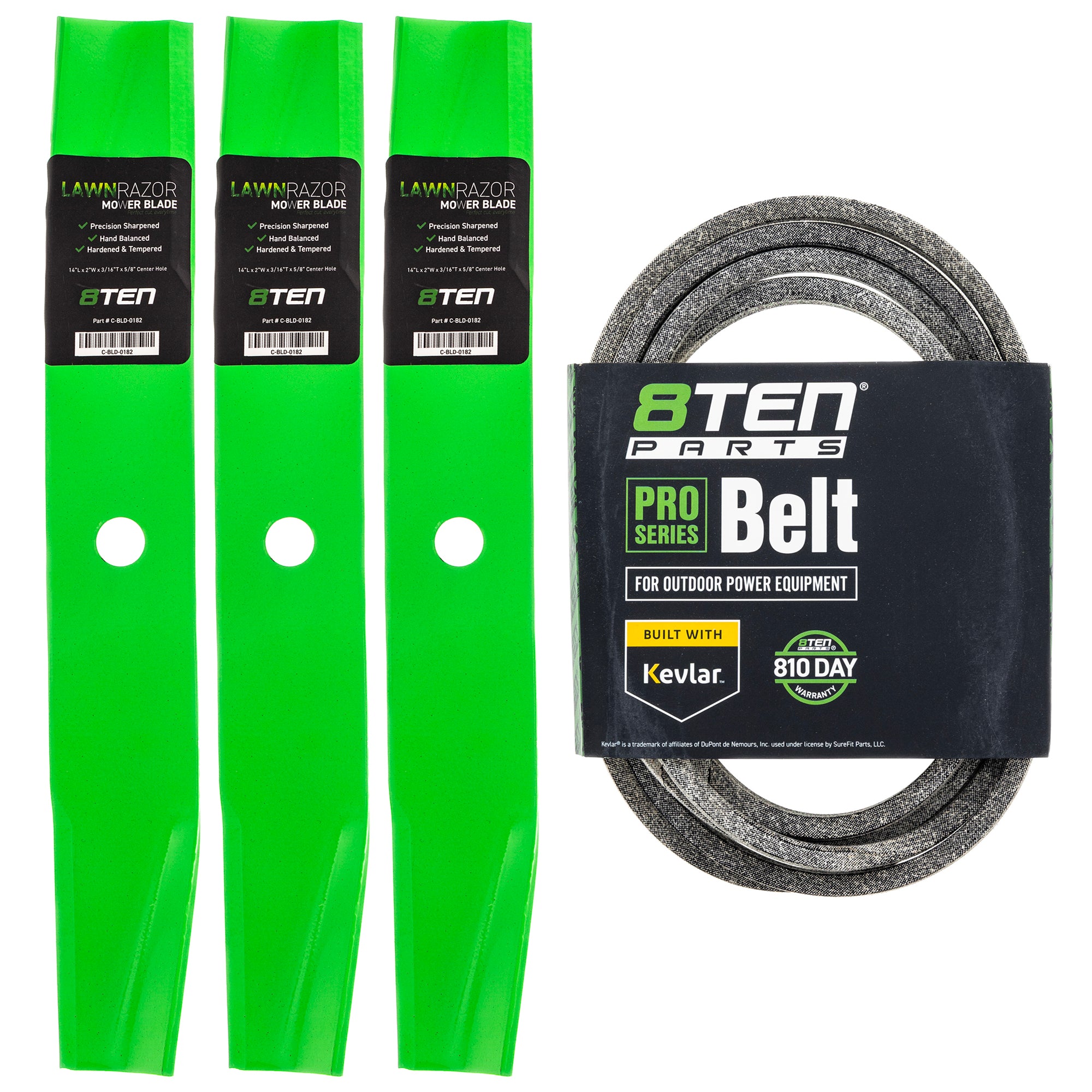 Mower Blades & Deck Belt Kit For Ariens Gravely MK1007810