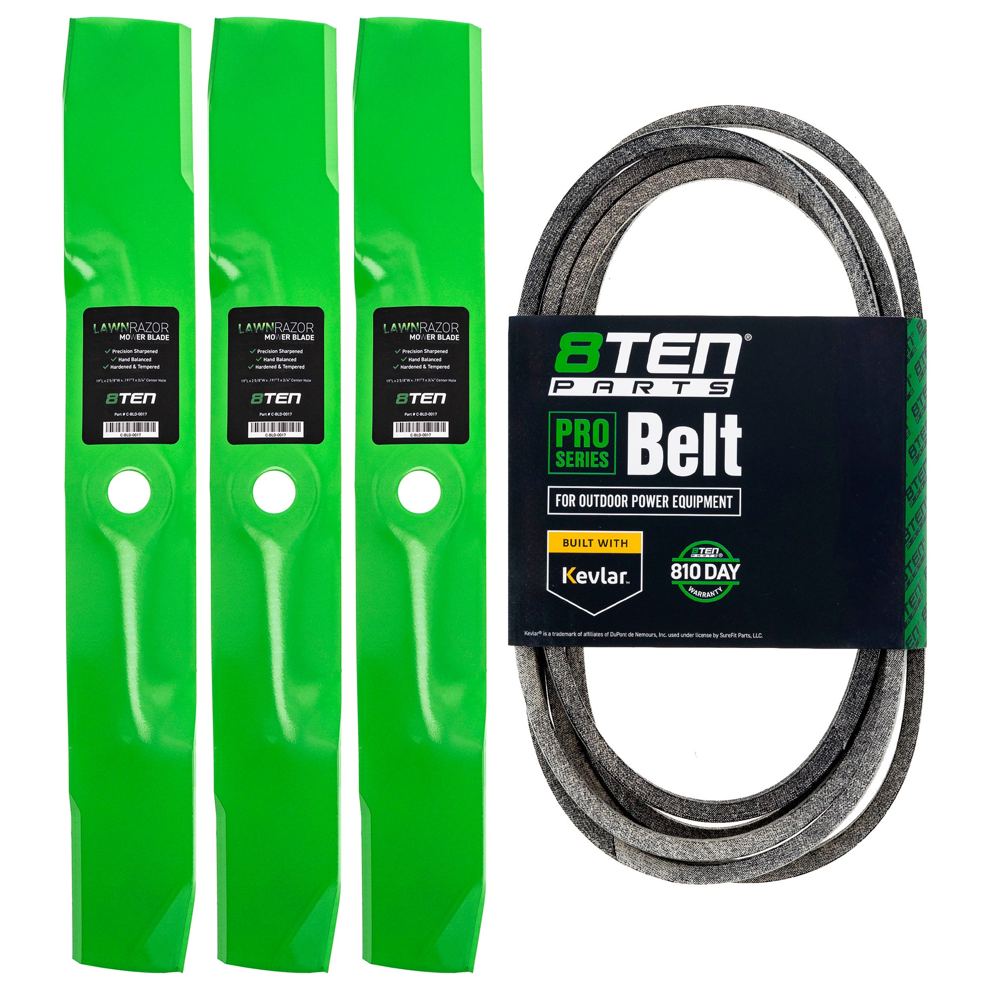 Mower Blades & Deck Belt Kit For John Deere MK1007815
