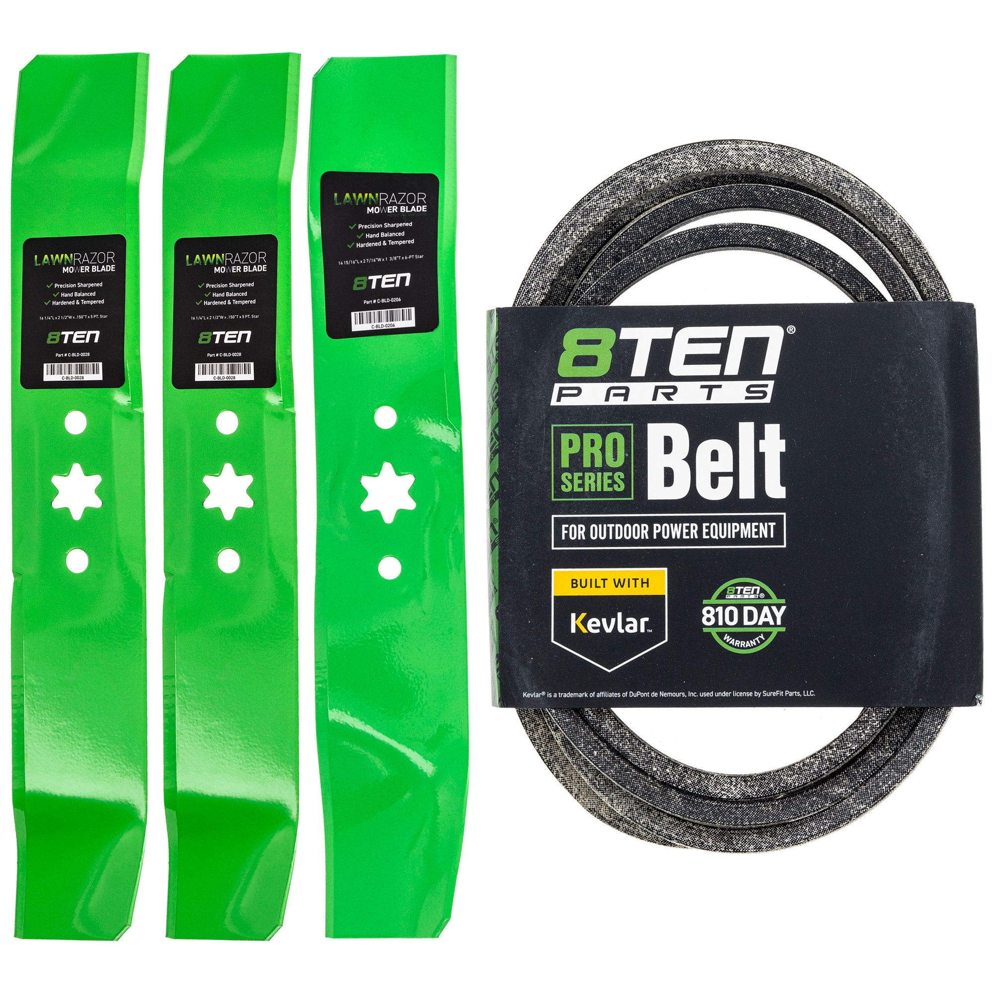 Mower Blades & Deck Belt Kit For Cub Cadet Columbia MK1007817