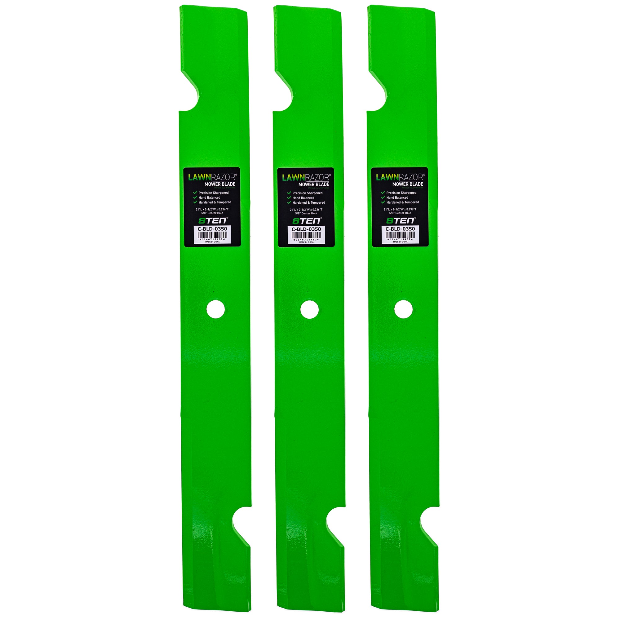 LawnRAZOR Notched Air Lift Blade For Ferris 1520842 5020842 1520842S 5020842S 5020842ASM 5101755S | 3-PACK