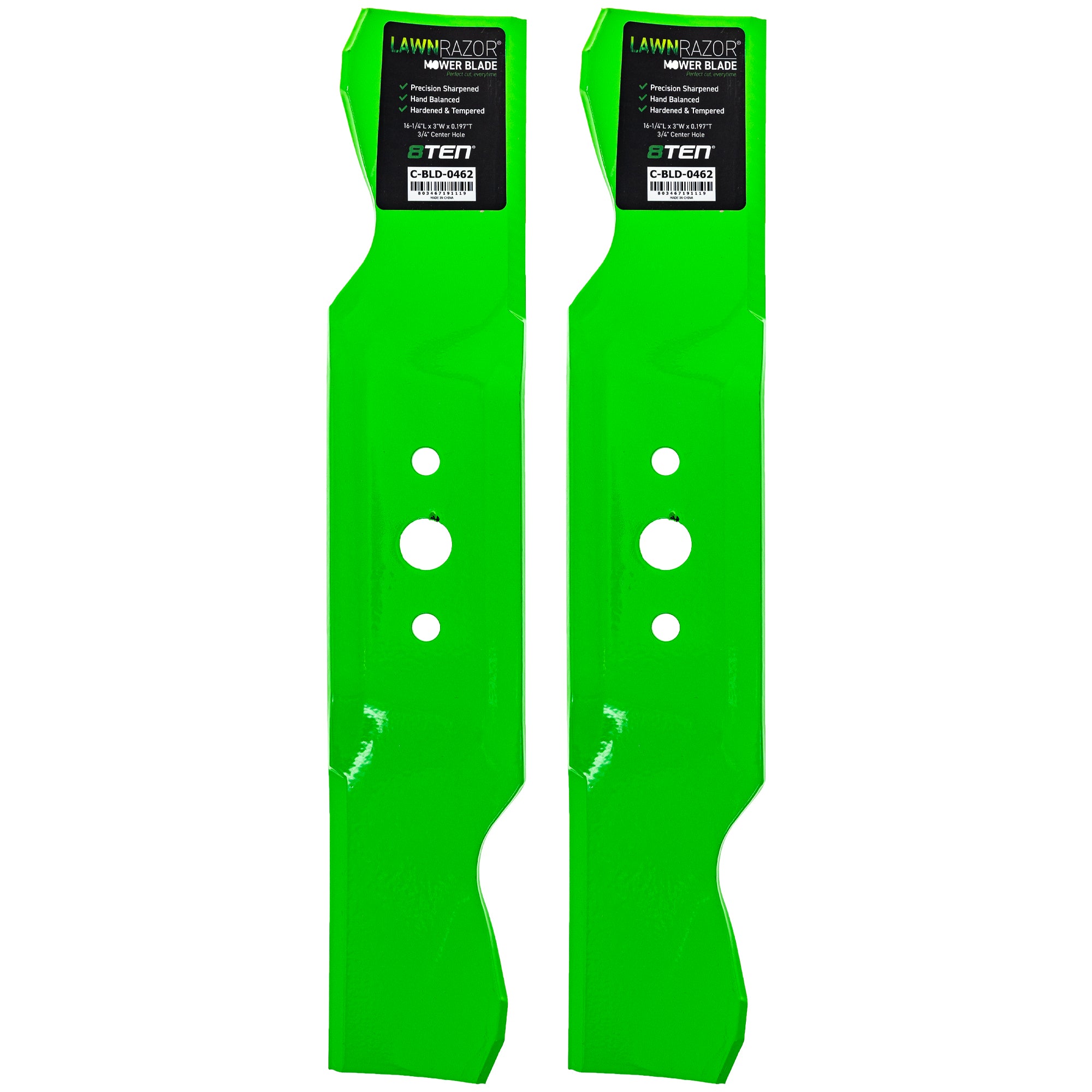 LawnRAZOR Notched High Lift Blade For Cub Cadet 759-3819 742-3011 | 3-PACK