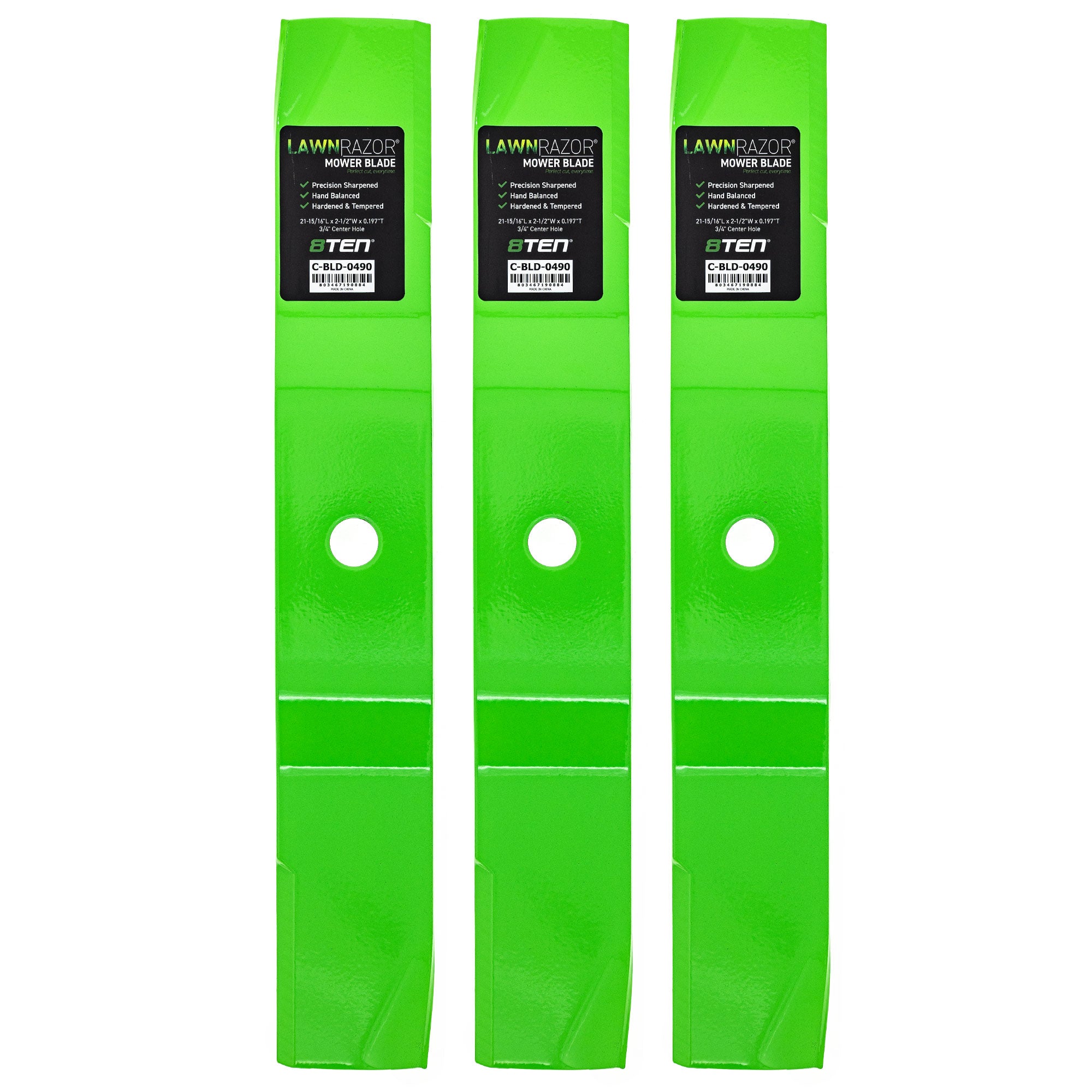 LawnRAZOR Low Lift Blade For Ariens Gravely EverRide 06404800 06401700 06401016 039586 039568 036785 | 3-PACK