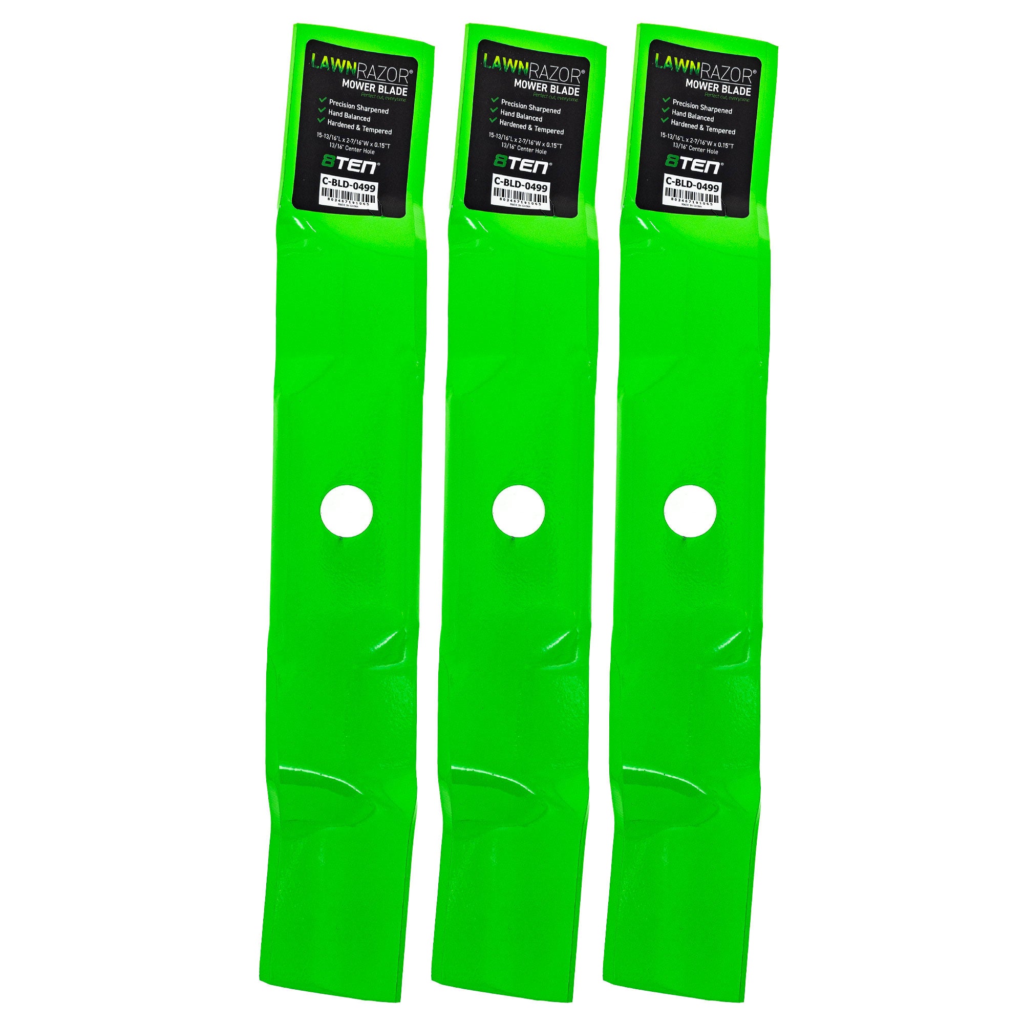 LawnRAZOR Mulching Blade For John Deere M119799 | 3-PACK