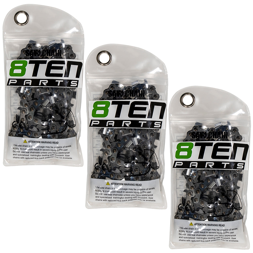 Chainsaw Chain 16 Inch .050 3/8 56DL For Husqvarna 576936556 501847056 585422156 608100179 608100128 | 3-PACK