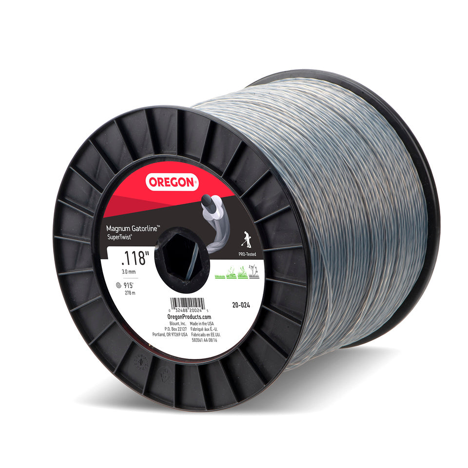 Oregon Trimmer Line - 20-024 - Magnum Gatorline - Supertwist - .118" Gauge, 5 lb. Spool, 915 Feet