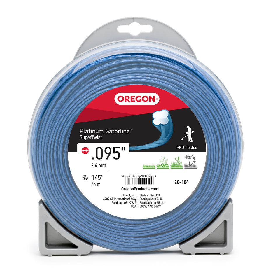 Oregon Trimmer Line - 20-104 - Platinum Gatorline - Supertwist - .095" Gauge, 1/2 lb. Donut, 145 Feet