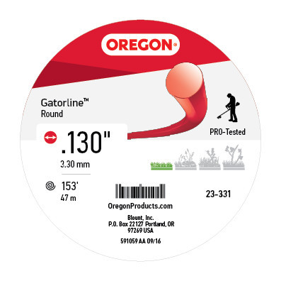 Oregon Equipment Parts 23-331 GATORLINE,ROUND RED .130 1LB D