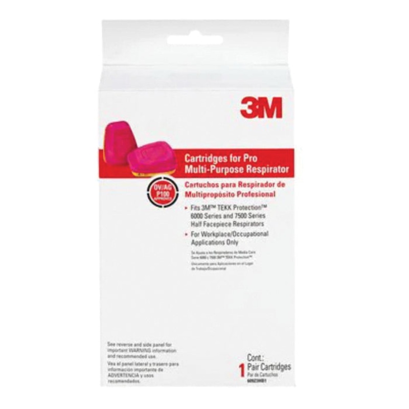 3M 051141-90022 Replacement Cartridge, Bayonet, Combination Filter, Pink, For Use With: 6000 or 7500 Series Facepieces