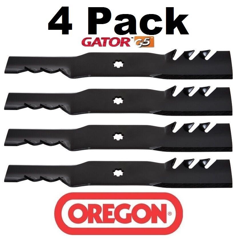 4 Pack Oregon 592-615 G5 Gator Mulcher Blade for John Deere GX22151 GY20850 42″