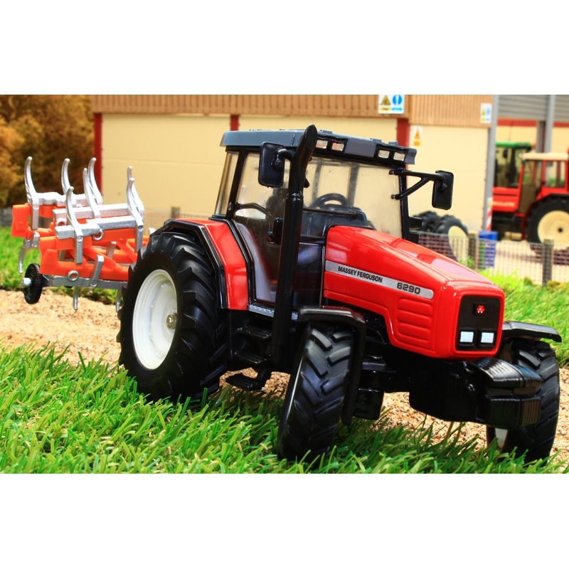 43335 Britains Massey Ferguson 6290 Heritage Tractor & Cultivator Playset