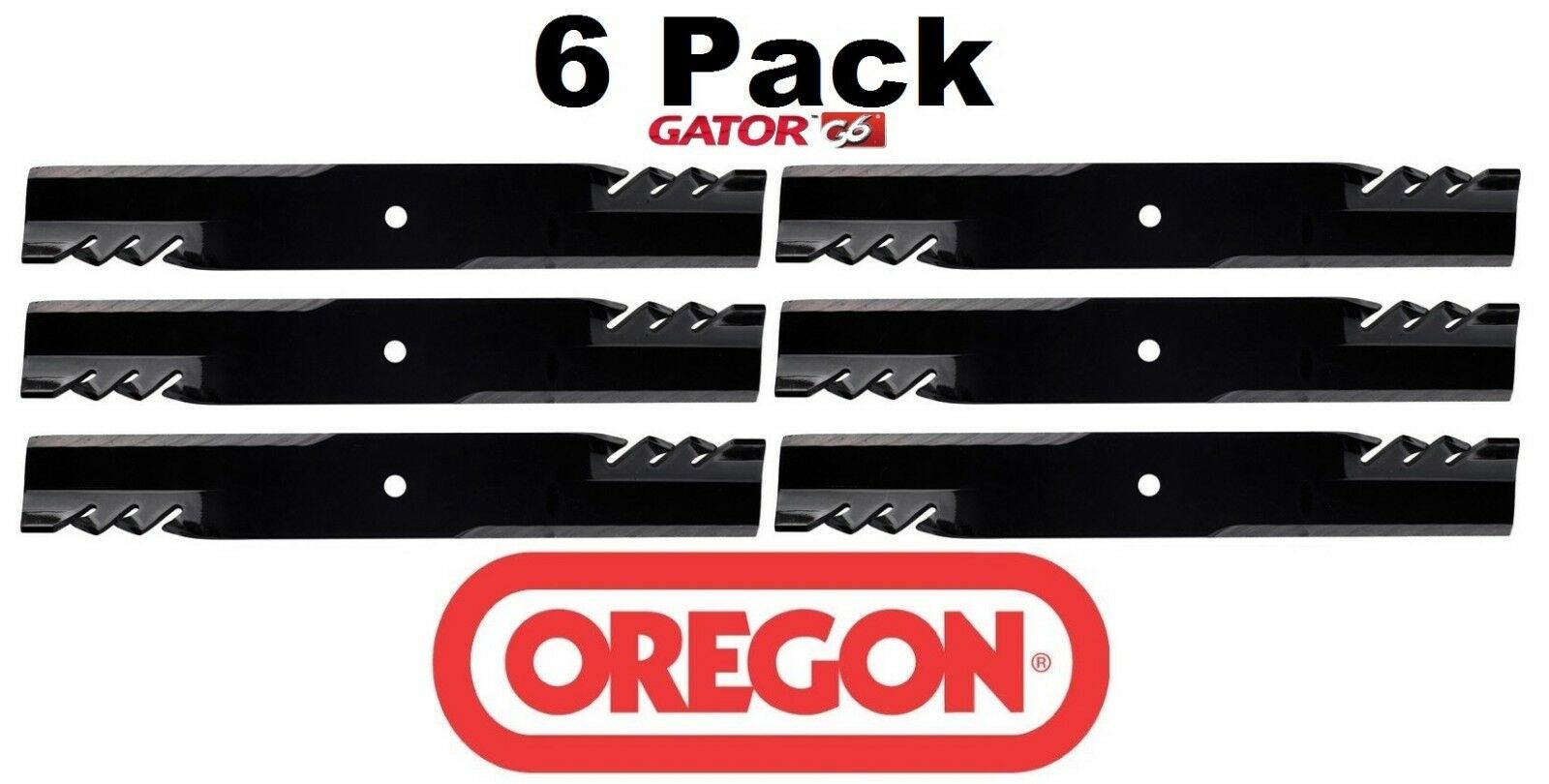 6 Pack Oregon 396-723 Mower Blade Gator G6 Fitsfits Bunton-Goodall PL7329