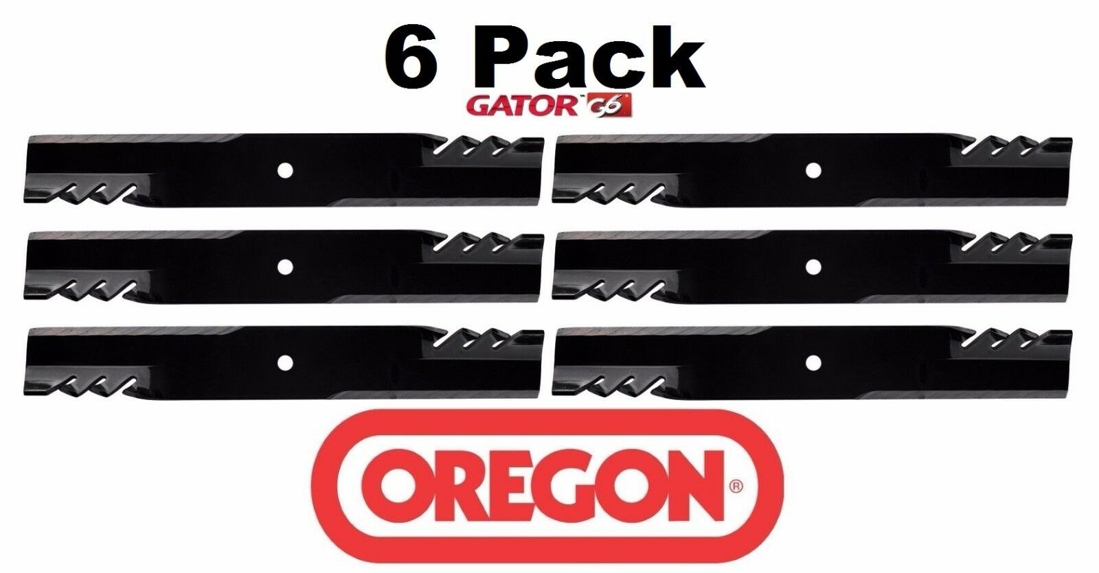 6 Pack Oregon 396-743 G6 Gator Mulcher Blade for John Deere TCU15882 72″ 7 Iron