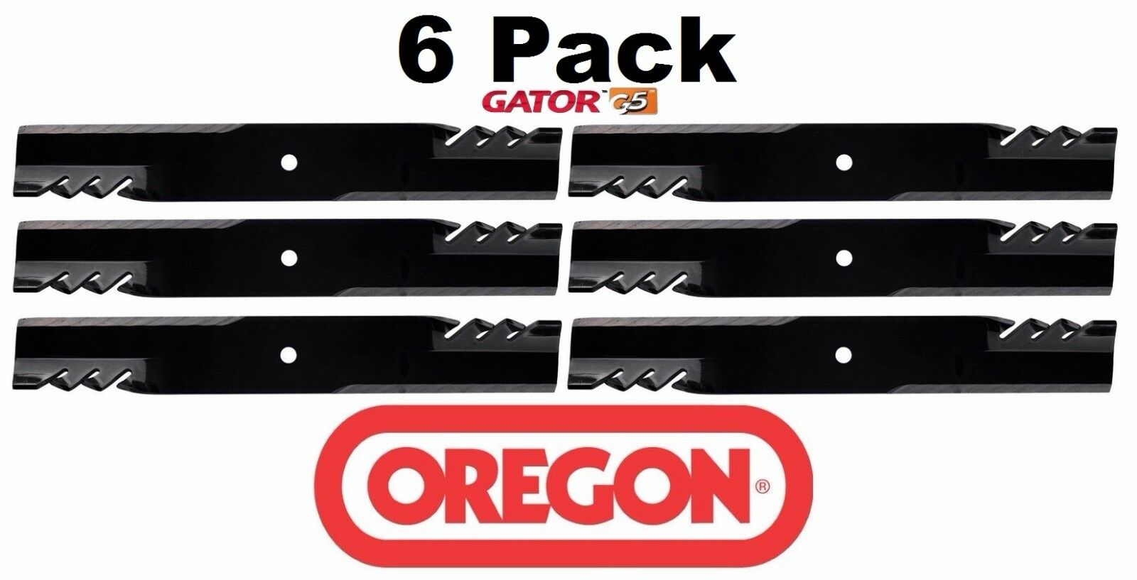 6 Pack Oregon 596-308 G5 Gator Mulcher Blade Fits Lesco 21871 5011 50111 48″
