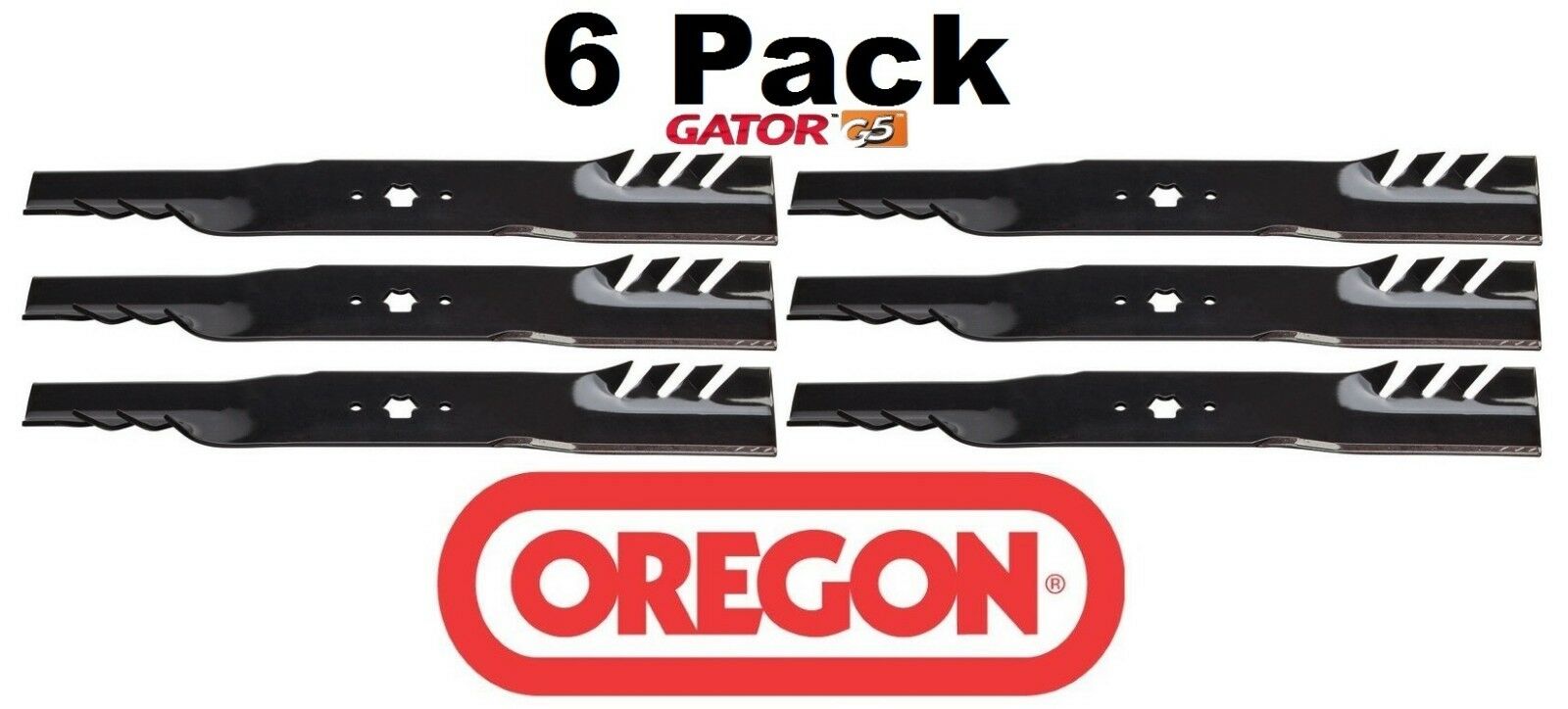 6 Pack Oregon 598-629Mower Blade Gator G5 Fits Bolens 742-0616 942-0616