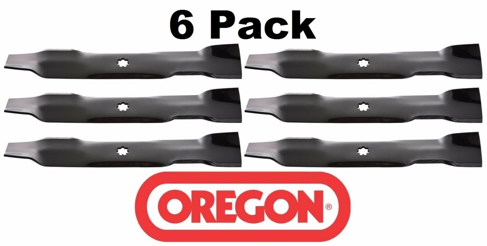 6 Pack Oregon 92-105 Mulching Mower Blade for John Deere GX21786 48″ 100 Series