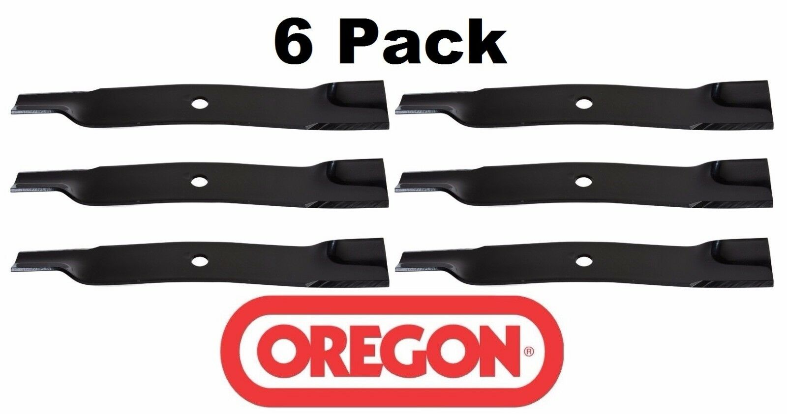 6 Pack Oregon 92-113 Mower Blade for John Deere TCU15881 M144196 60″ 7-Iron Deck