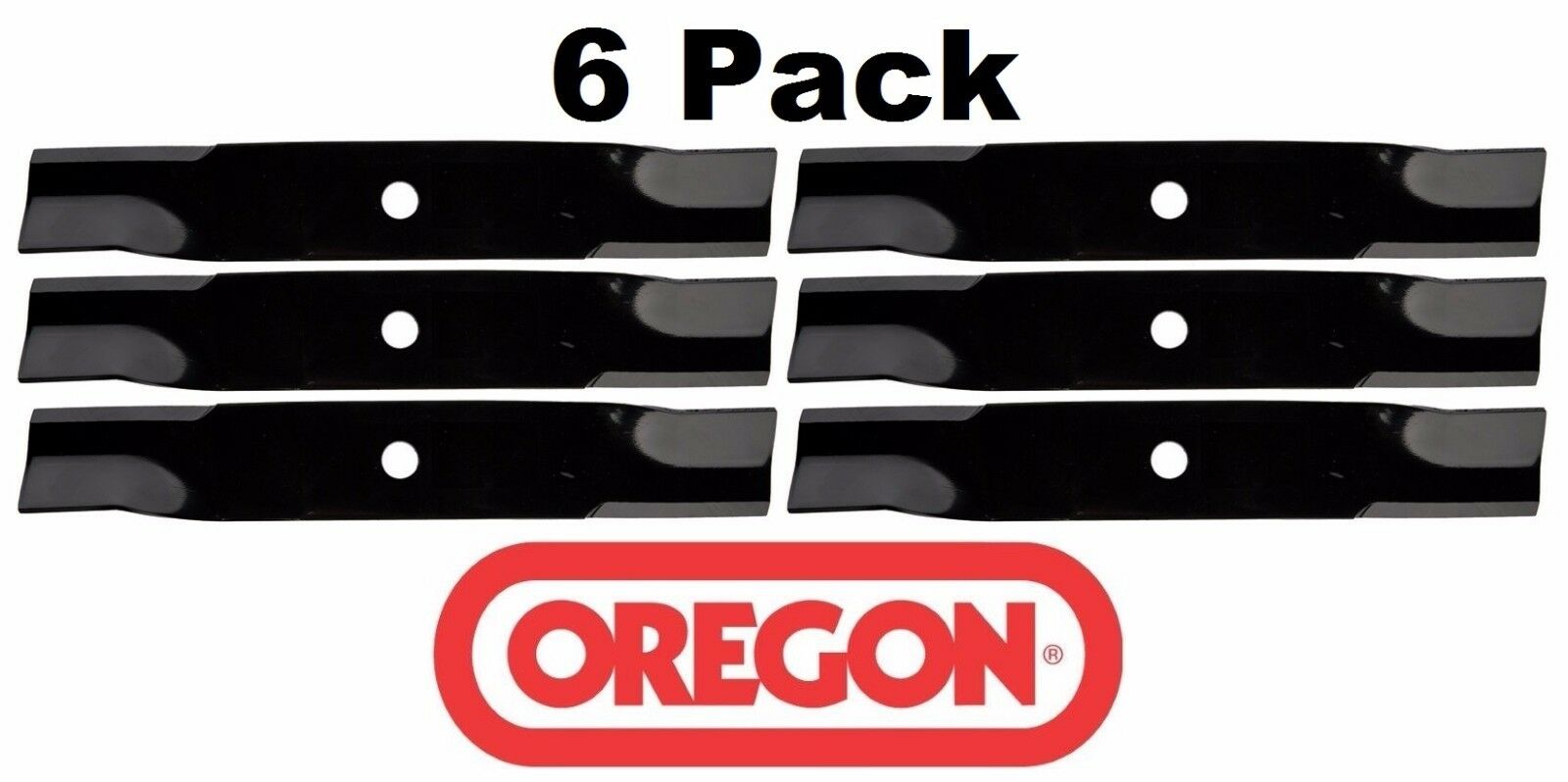 6 Pack Oregon 92-118 High Lift Mower Blade for John Deere M144652 54″ Z Trak