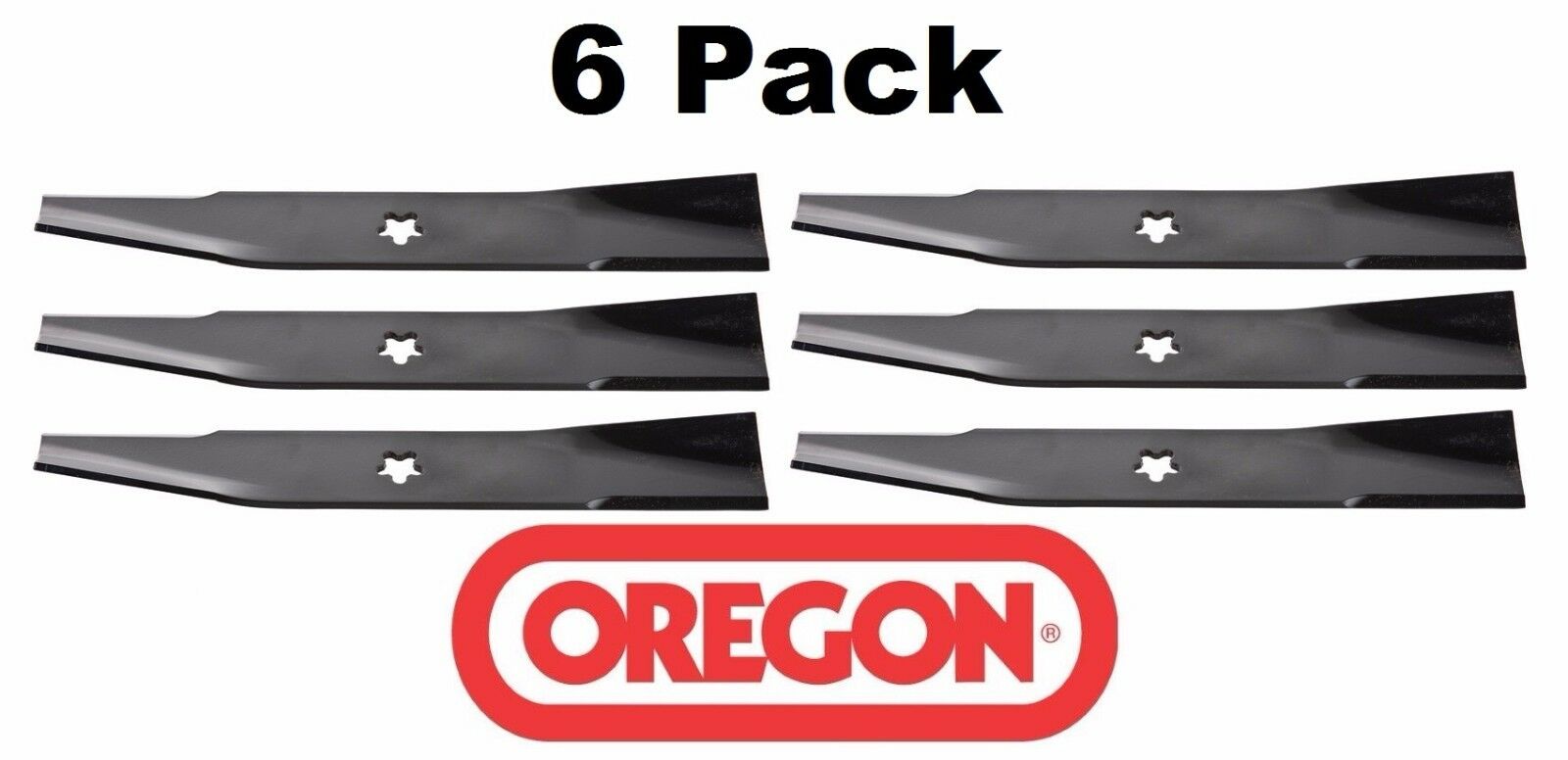 6 Pack Oregon 95-049 HD Mower Blade for AYP Sears 130652 44″