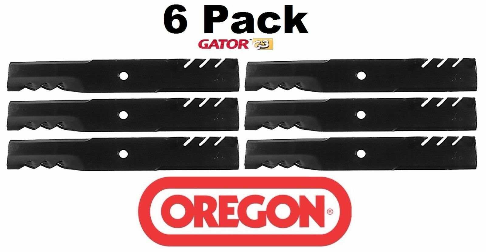 6 Pack Oregon 96-344 Gator Blade for Jacobsen 363055 390665 48″