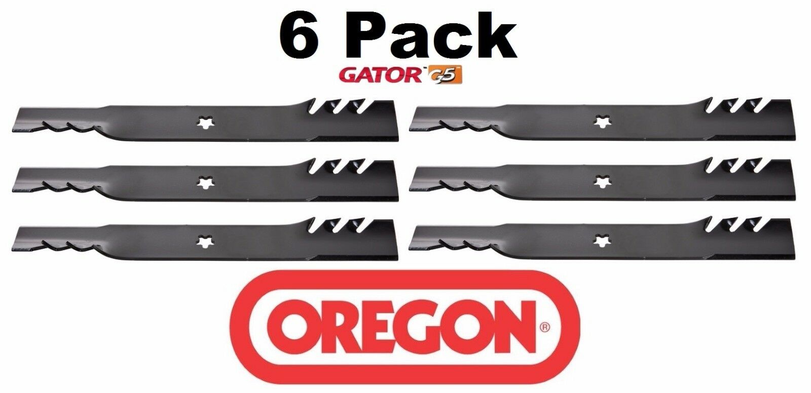 6 PK Oregon 596-370 G5 Gator Blade Fits Husqvarna 405380 532405380 777405380 46″