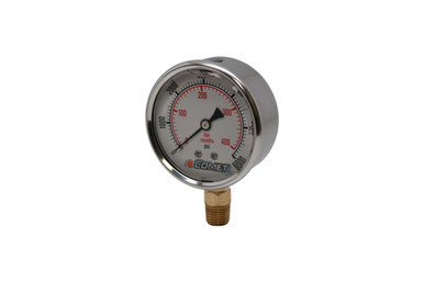Comet 8106.0615.00 Pressure Washer Test Gauge, 1/4" MNPT, 6000 psi