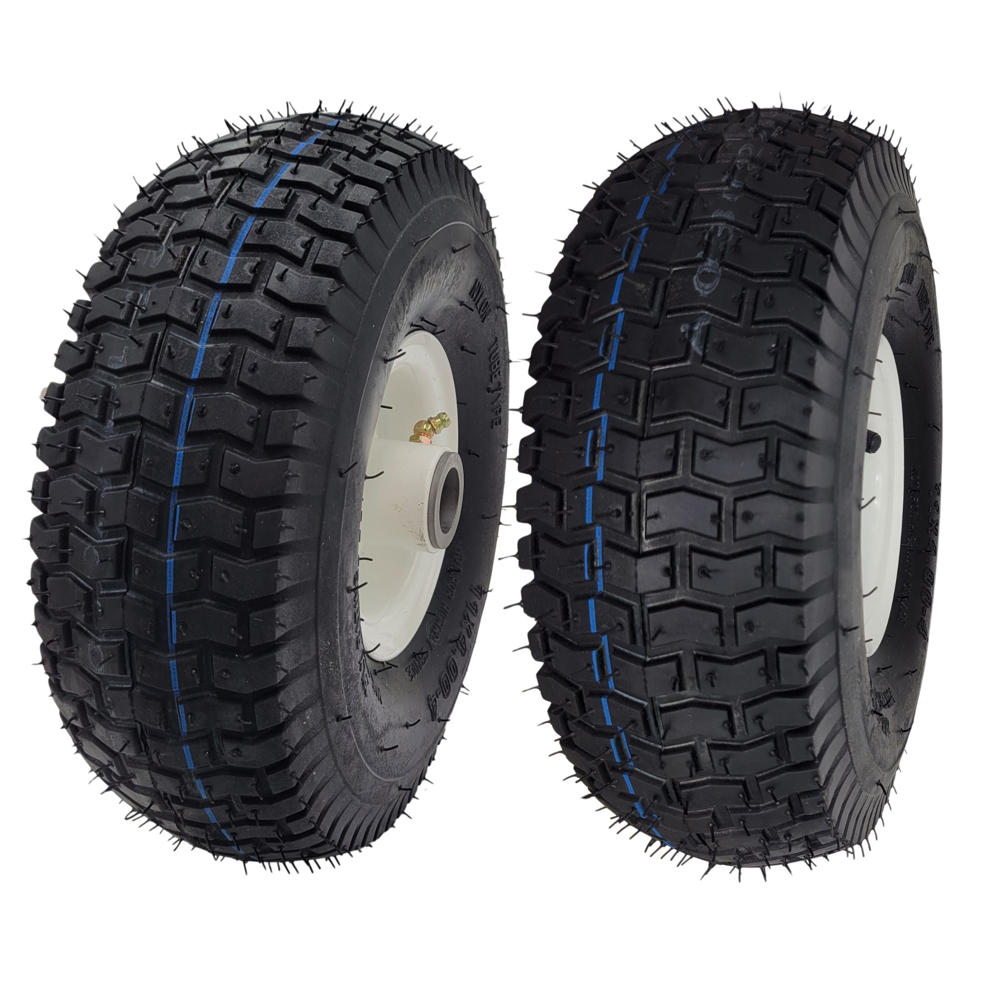 2-Wheel Sulky Wheel & Tire Set ("Tall" 11x4.00-4 Tire; 2-1/4" Offset Hub w/ 1" ID)