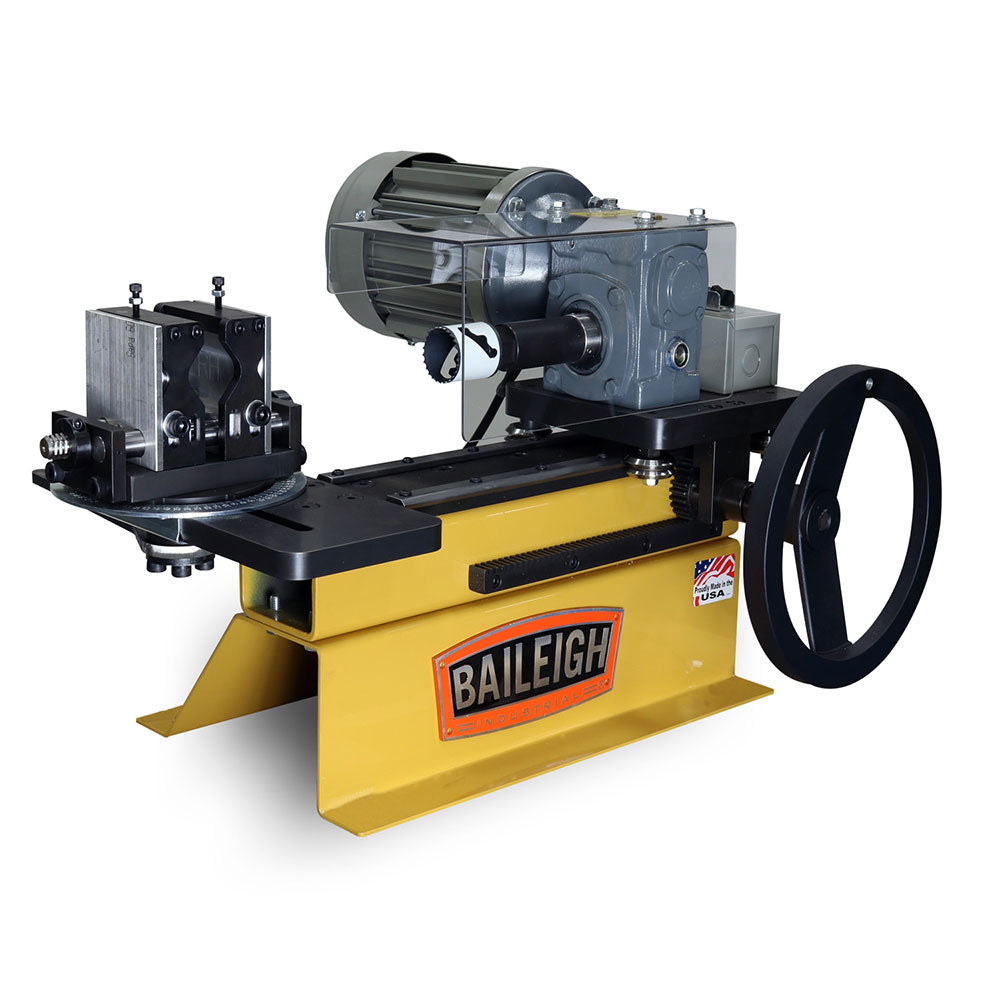 Baileigh 1008056 TN-300 110V Hole Saw Tube Pipe Notcher w/Rigid Steel Plate Base