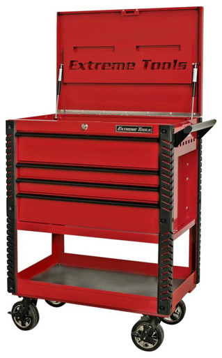 Extreme Tools 33" Deluxe Tool Cart Red