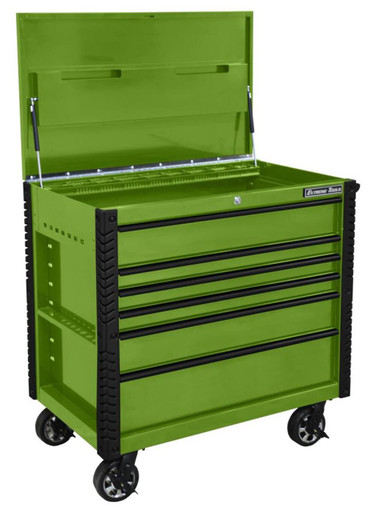 Extreme Tools 41" Flip Top Tool Cart Green