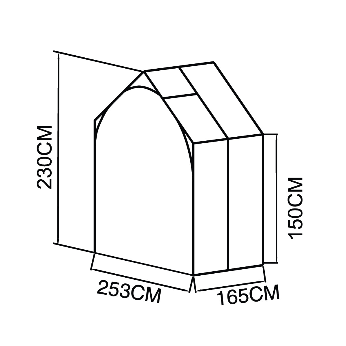 5' Extension Kit for Alpine Series 8' Wide Sunroom Greenhouses, 7'6" Height, Polycarbonate Roof and Glass Walls, Heavy Aluminum Frame, Slide & Lock Assembly, TMG-GHA08X