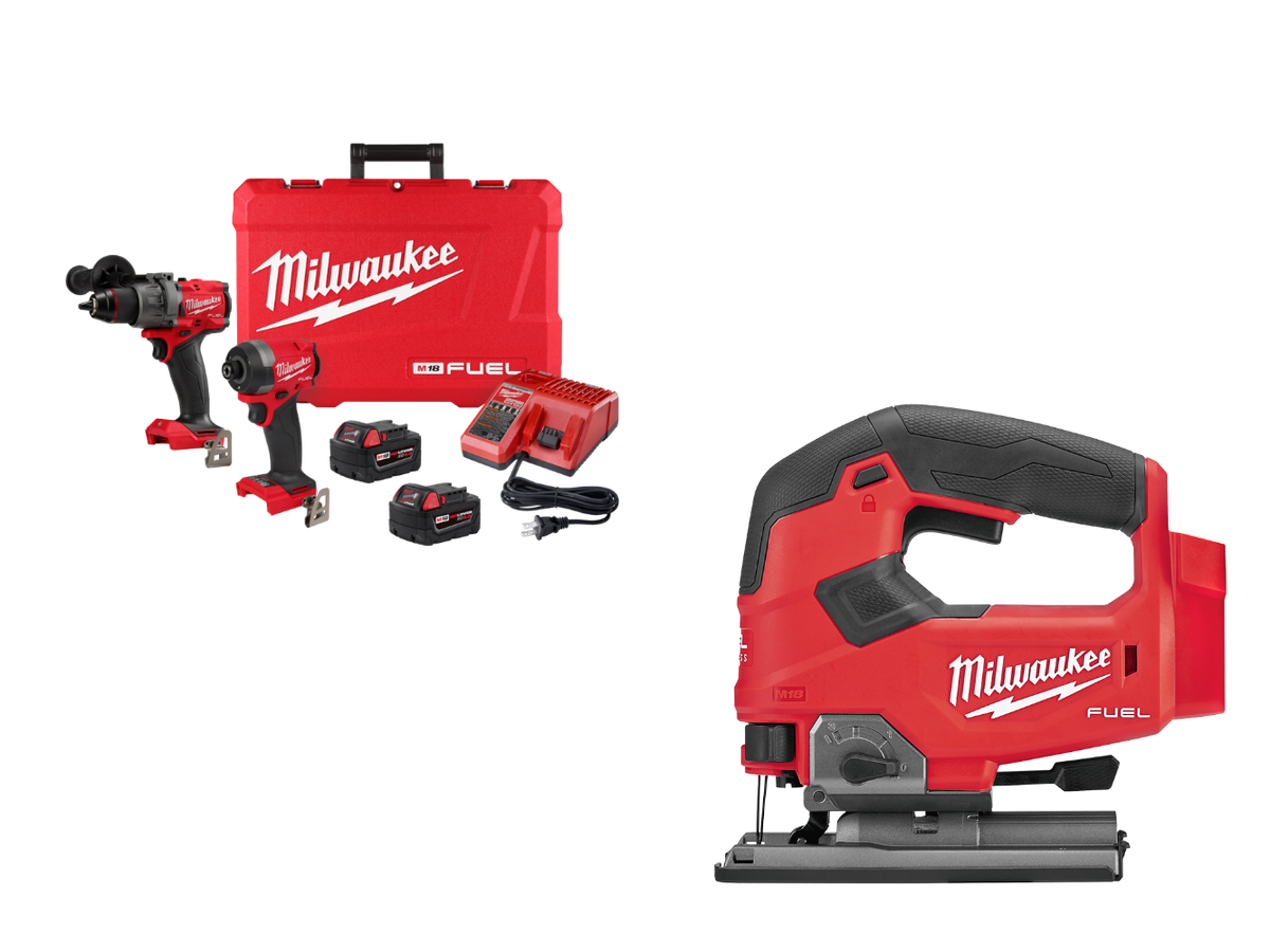 Milwaukee 3697-22JIG M18 FUEL 18V Cordless 2-Tool Combo Kit w/ M18 Jig Saw
