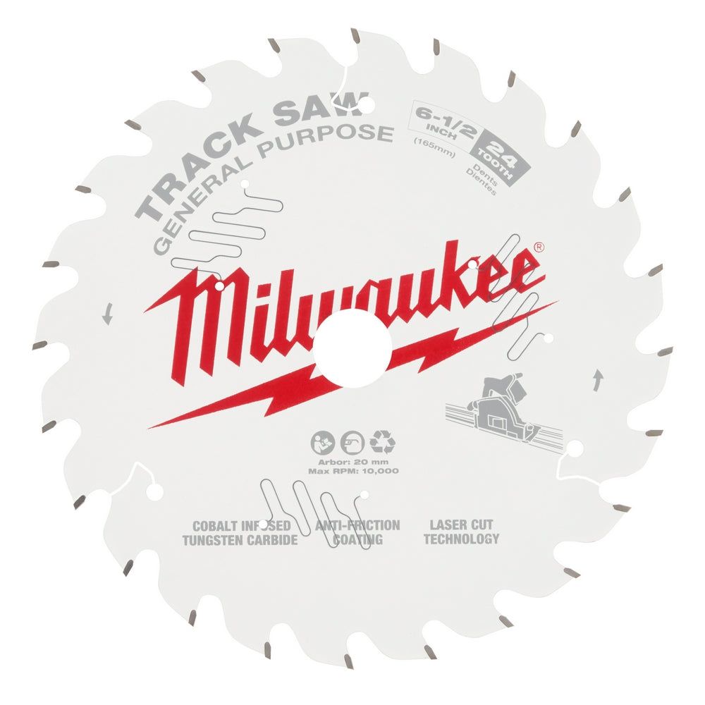 Milwaukee 48-40-0624 6-1/2" 24T Anti Friction General Purpose Track Saw Blade