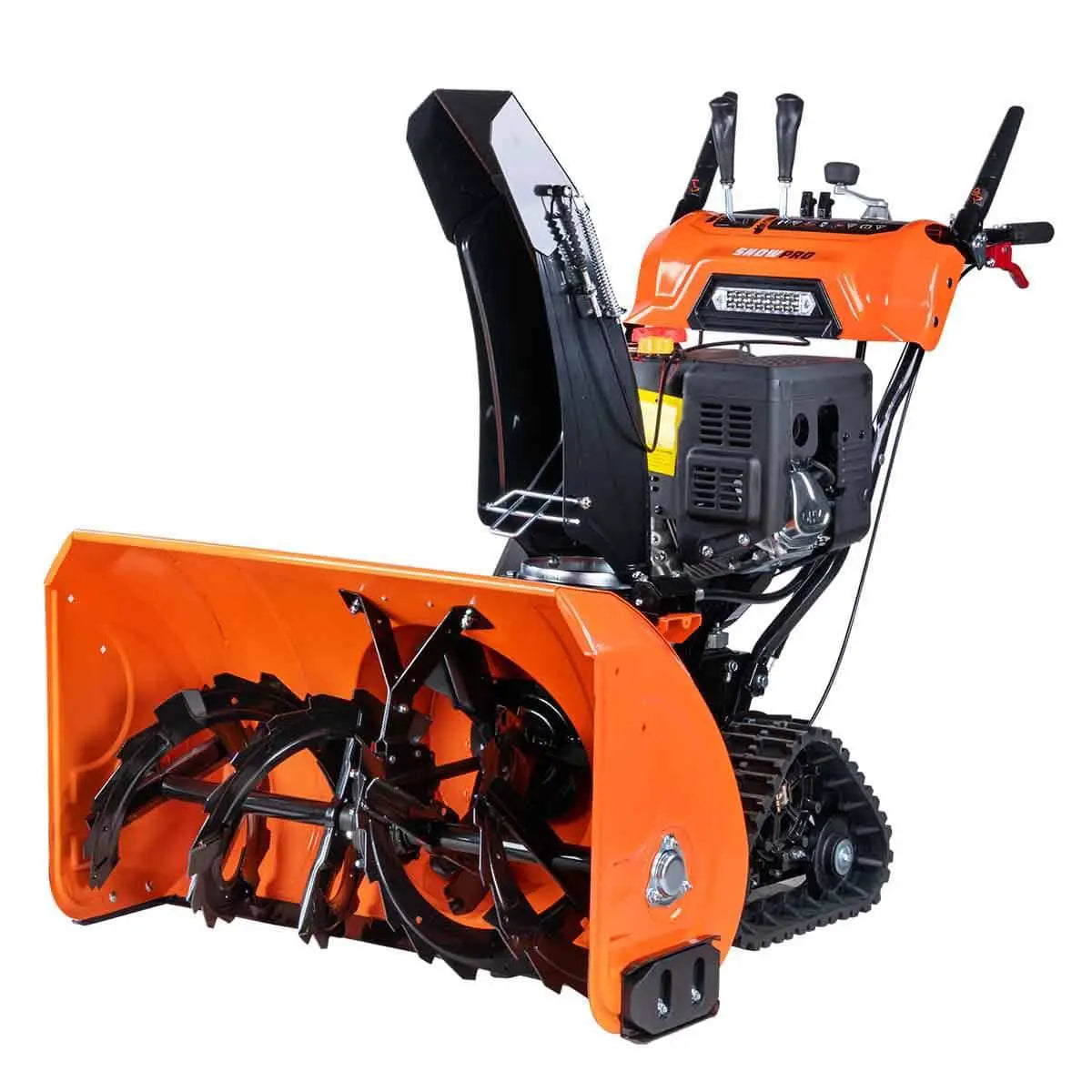 34" Self-Propelled Gas-Powered Snow Blower, Dual-Stage, Rubber Track, Heated Hand Grips, Electric Start, 21" Intake Height, LED Light, (Discontinued – No Longer Available) TMG-GSB34