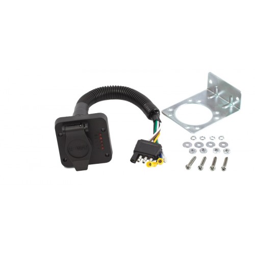 Uriah 4-Way Flat Vehicle Connector to 6-Way Round Adapter #UE702020