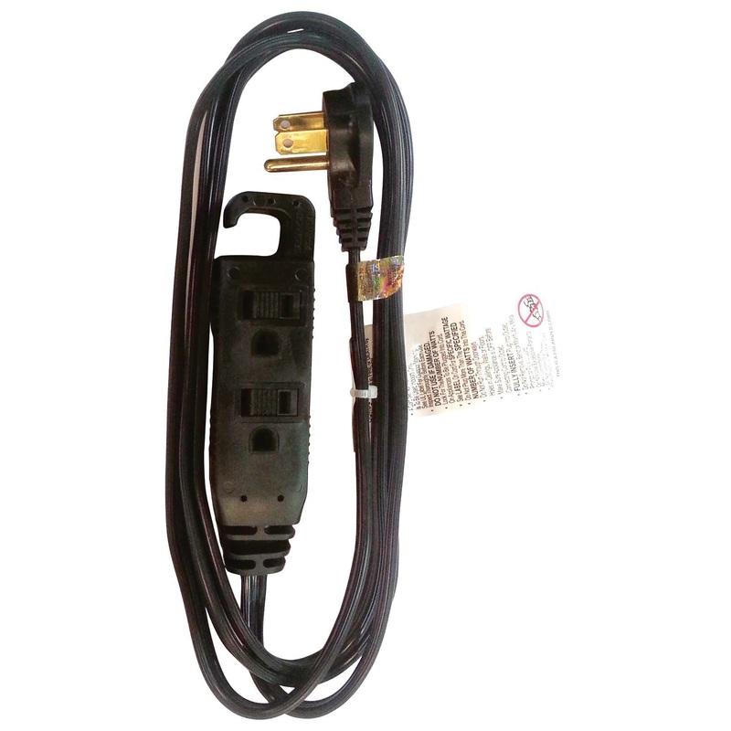 ACE INPH163SPT306BK Extension Cord, 125 V, 3-Conductor, STP-3 Conductor, 16 AWG Conductor, 6 ft L