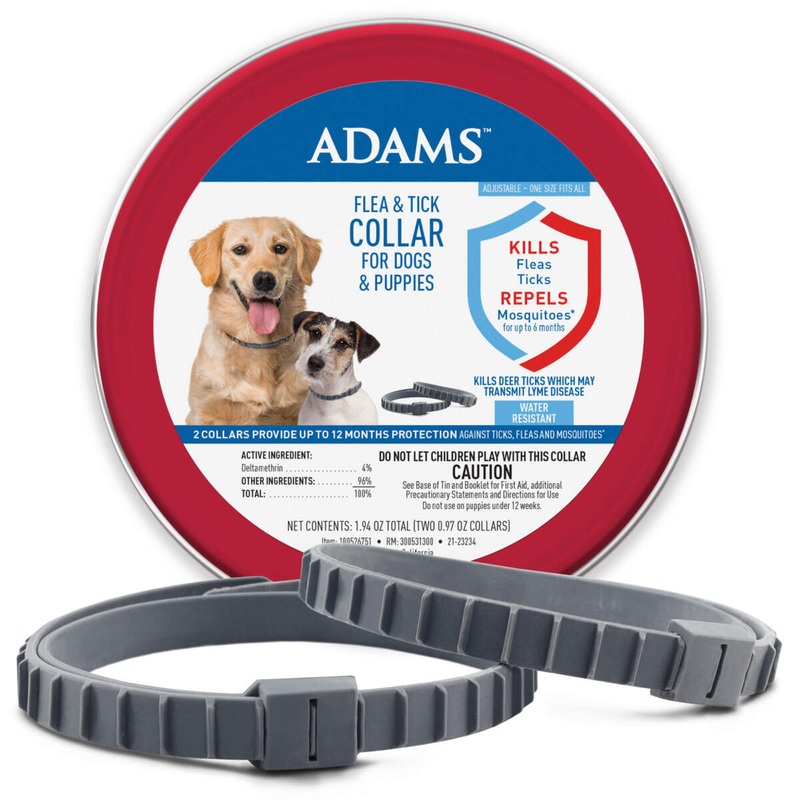 Adams Flea & Tick Collar for Dogs & Puppies (2 pack Value Pack)