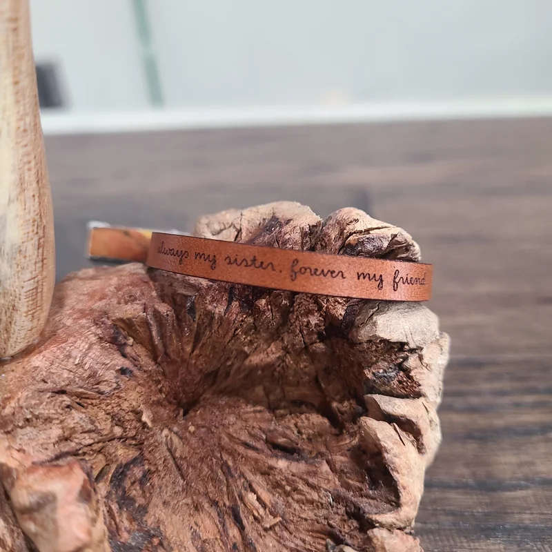 Always my sister, forever my friend – Leather Bracelet